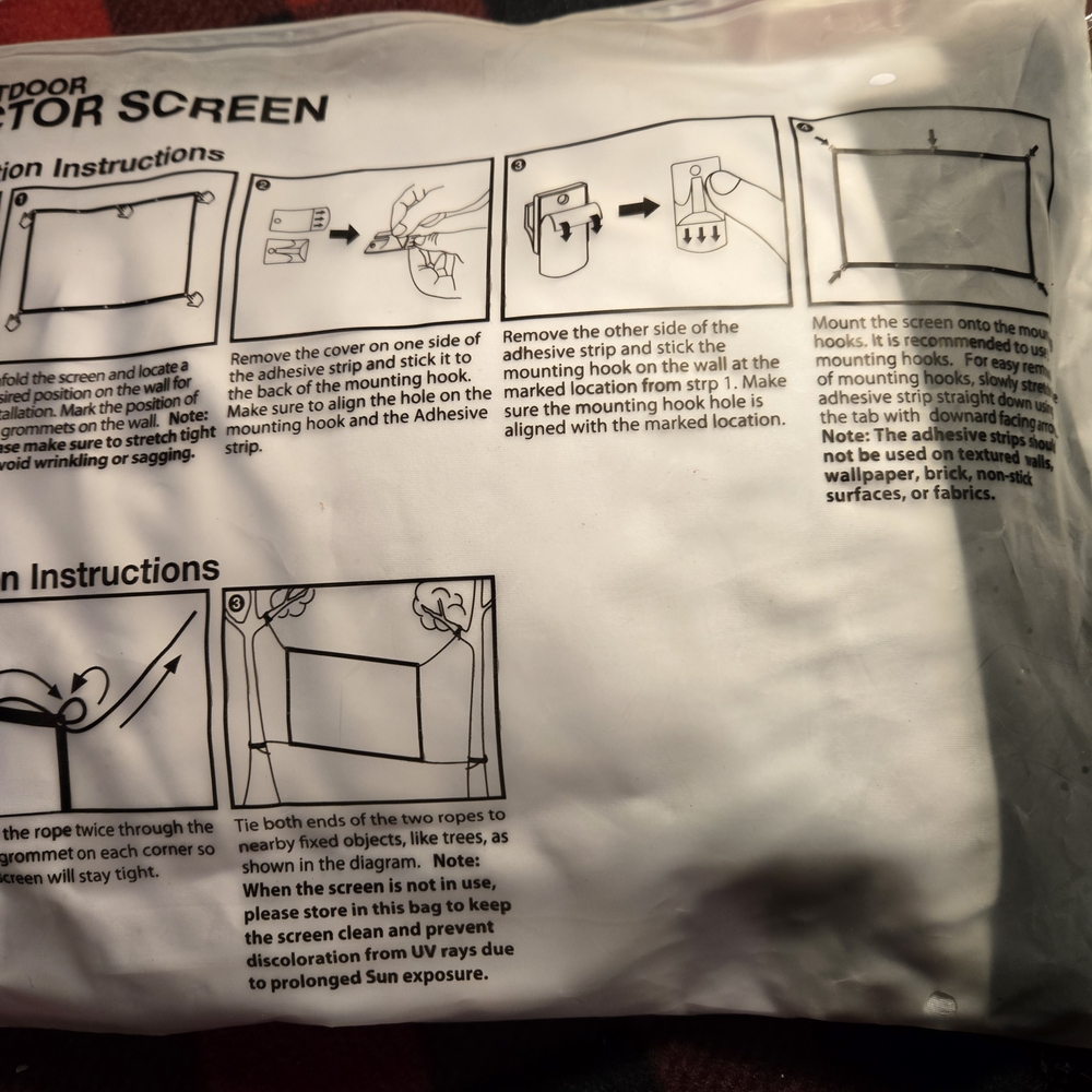 Source Unknown Outdoor Projector Screen with Remote - Picture 2 of 3